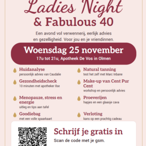 Exclusieve Ladies Night & Fabulous 40, woensdag 25 november